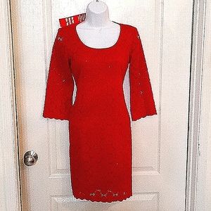 NWT🎁FREE GIFT INCLUDED🎁 Glittering Sparkling Evening Dress Knitted Stretch